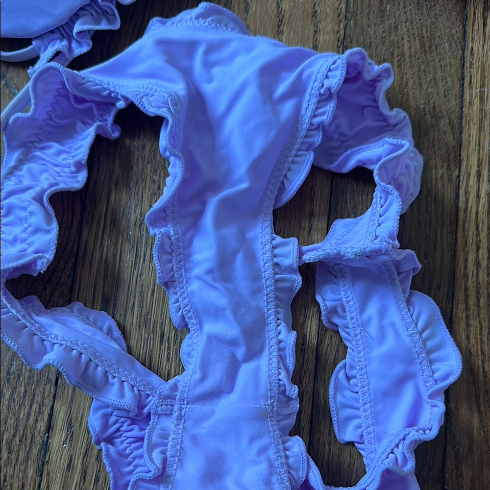 Lavender Ruffled Bikini Set - Picture 5 of 5